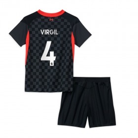 Jalkapallo Pelipaidat Liverpool Virgil van Dijk 4 Lasten 3 Paita 2020-2021 Lyhythihainen